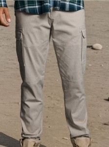 Spodnie cargo - beżowy