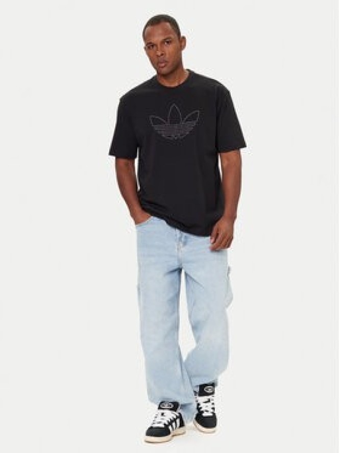 adidas T-Shirt Studded JY2806 Czarny Loose Fit