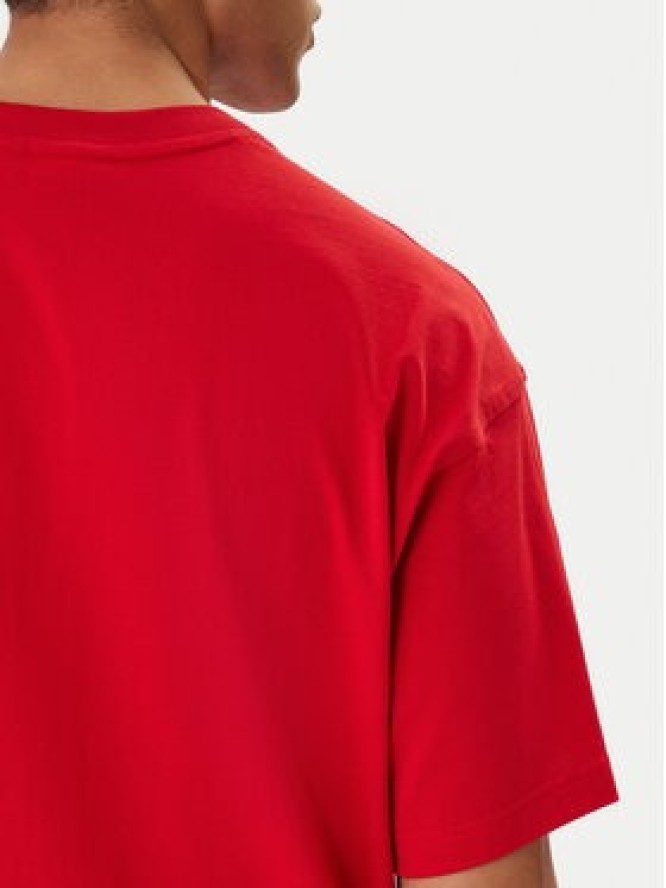 adidas T-Shirt Trefoil Essentials KC8984 Czerwony Oversize