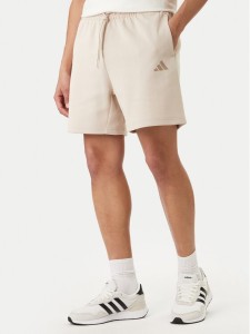 adidas Szorty sportowe Future Icons Small Logo KD7659 Beżowy Regular Fit