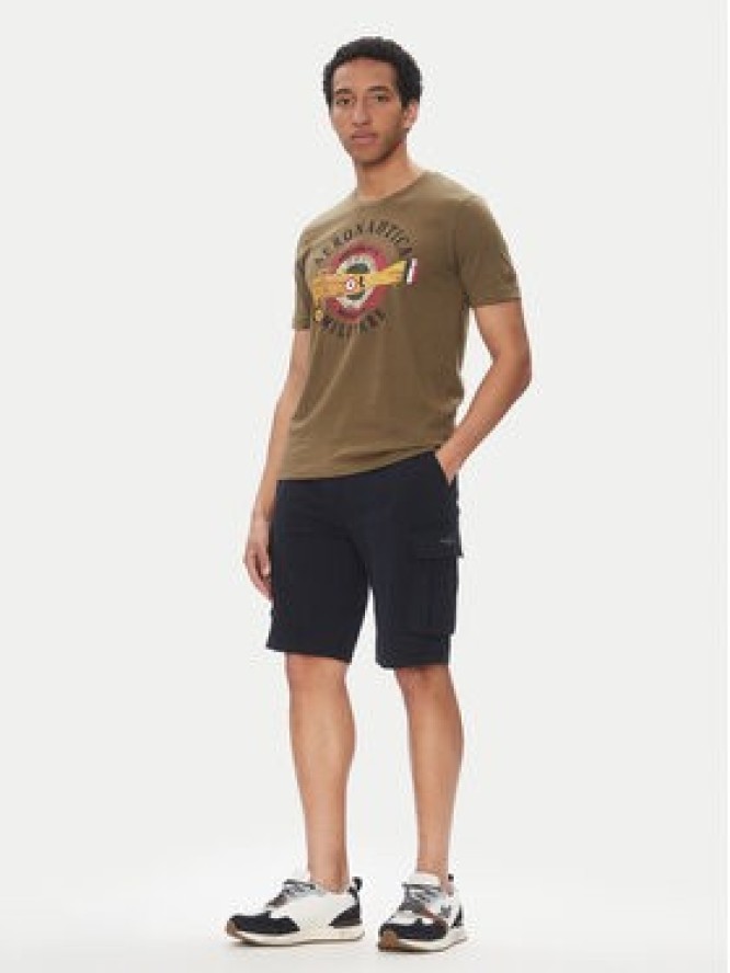 Aeronautica Militare Szorty sportowe 251BF025F459 Granatowy Regular Fit