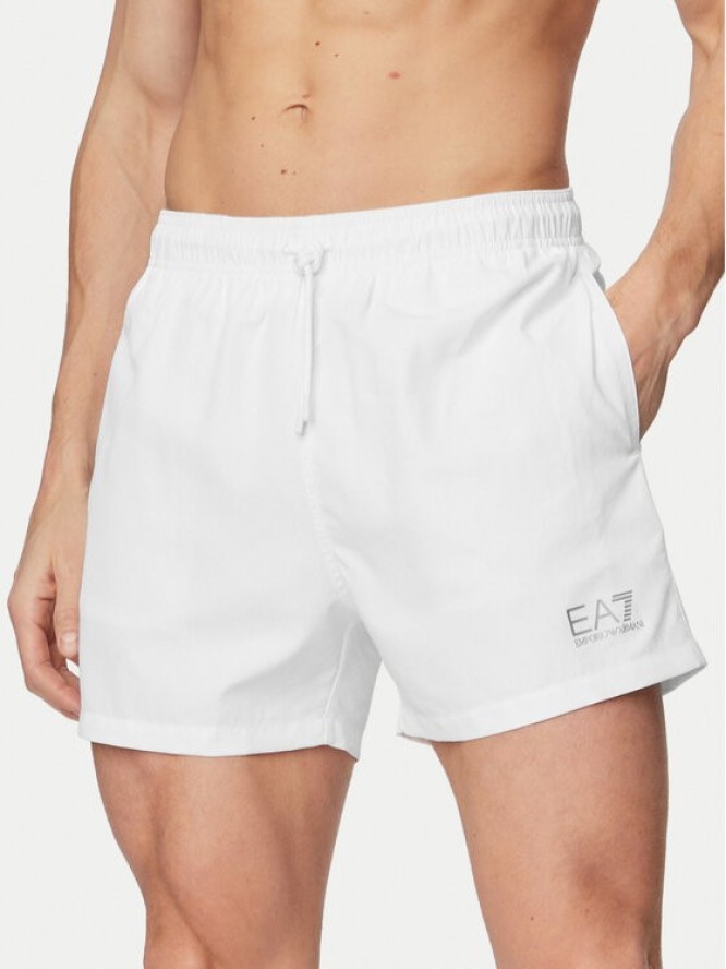 EA7 Emporio Armani Szorty kąpielowe 7M001677 AF13019 M0076 Biały Regular Fit