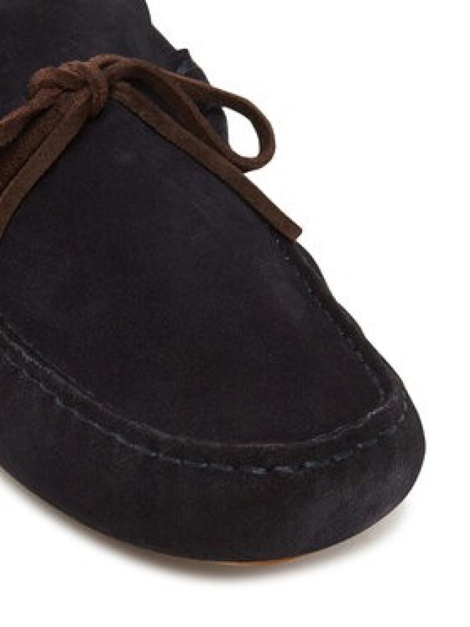 Tommy Hilfiger Mokasyny Hilfiger Folded Suede Driver FM0FM05385 Granatowy