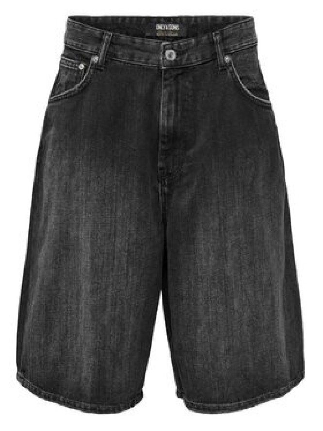 Only & Sons Szorty jeansowe Carl 22032957 Czarny Balloon Fit