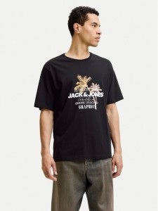 Jack & Jones T-Shirt Gradient Print 12288094 Czarny Regular Fit