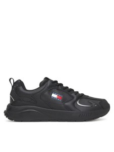 Tommy Jeans Sneakersy Tjm Runner Leather EM0EM01621 Czarny