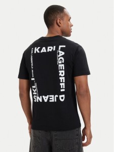 Karl Lagerfeld Jeans T-Shirt B2M17090 Czarny Relaxed Fit