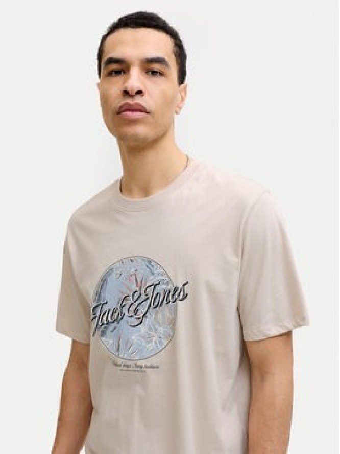 Jack & Jones T-Shirt Honolulu 12288088 Beżowy Regular Fit