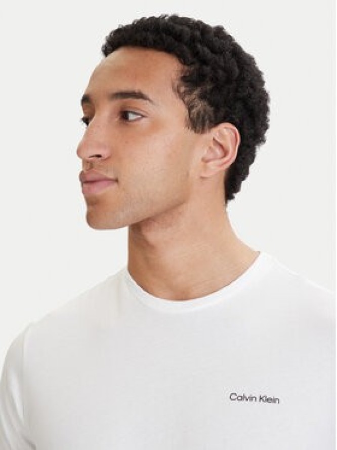 Calvin Klein T-Shirt Micro Logo LV04LC255G Biały Regular Fit