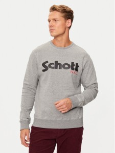 Schott NYC Bluza SWCREW Szary Regular Fit