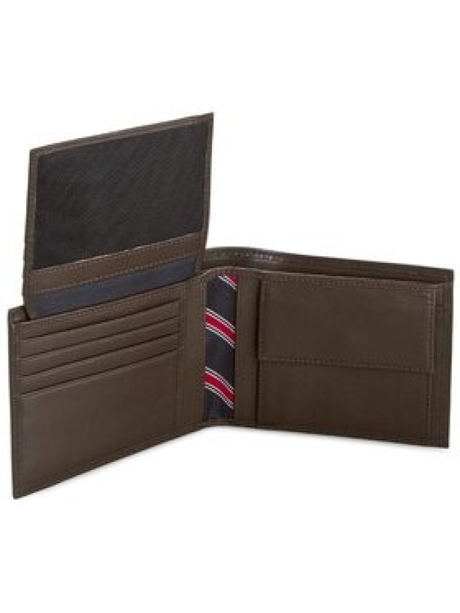 Tommy Hilfiger Portfel Eton Cc Flap And Coin Pocket AM0AM00652/83362 Brązowy