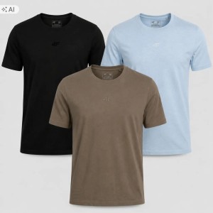 T-SHIRT MĘSKI 4F KOMPLET KOSZULEK 3 SZT KOLEKCJA LIMITOWANA M3947 SS26