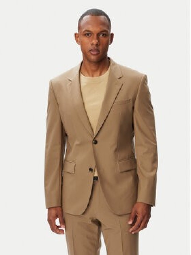 HUGO Garnitur Henry-Getlin253X 50567894 Beżowy ciemny Slim Fit