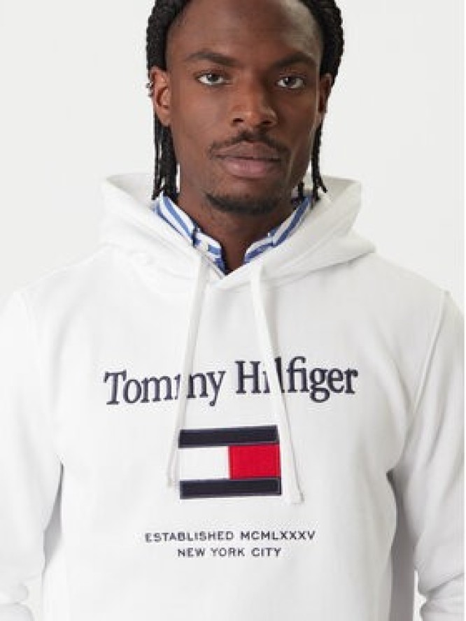 Tommy Hilfiger Bluza Embro Flag MW0MW42735 Biały Regular Fit