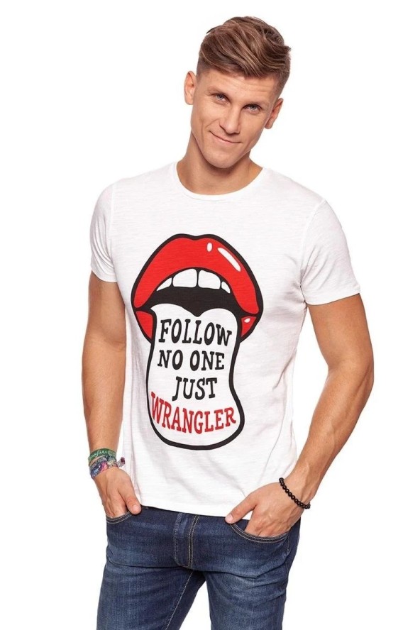 KOSZULKA WRANGLER FESTIVAL TEE DIRTY WHITE W7B44DEIF 112131477