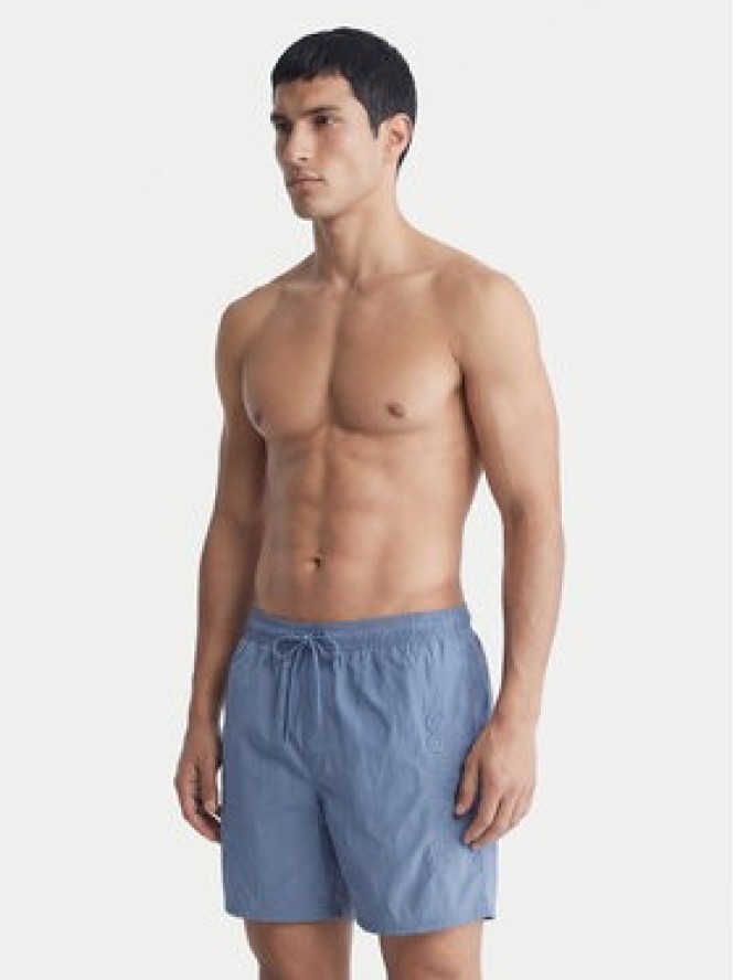 Calvin Klein Swimwear Szorty kąpielowe LV00N61029 Niebieski Regular Fit
