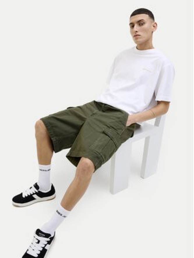 Jack & Jones Szorty materiałowe Karl 12269374 Zielony Loose Fit