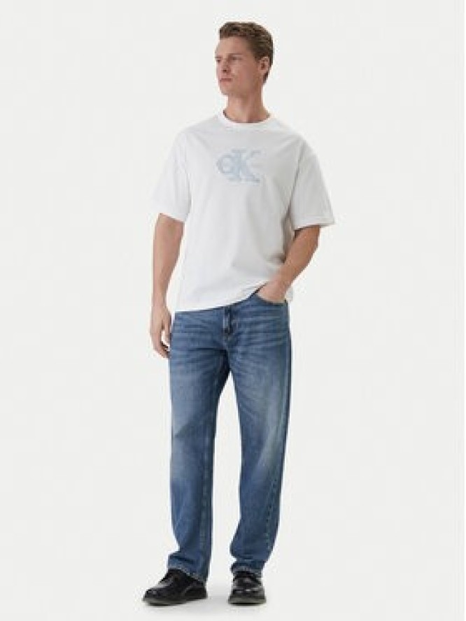 Calvin Klein Jeans T-Shirt LV04RF819G Biały Regular Fit