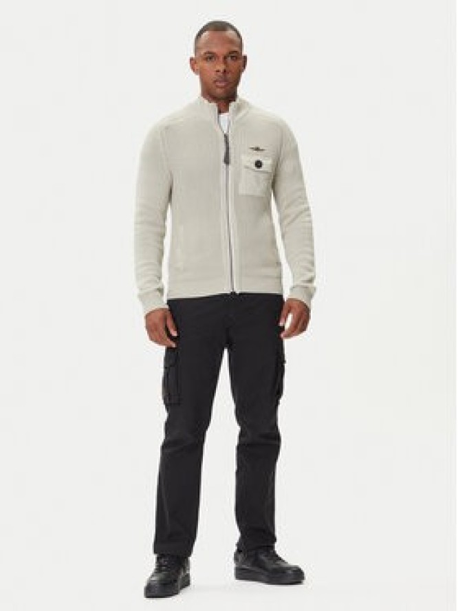 Aeronautica Militare Kardigan 252MA1565UL00409 Beżowy Regular Fit