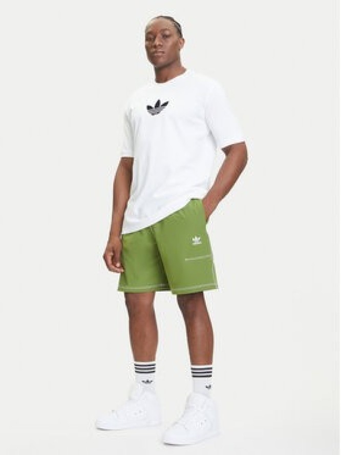 adidas Szorty sportowe Trefoil Essentials KA8540 Zielony Loose Fit