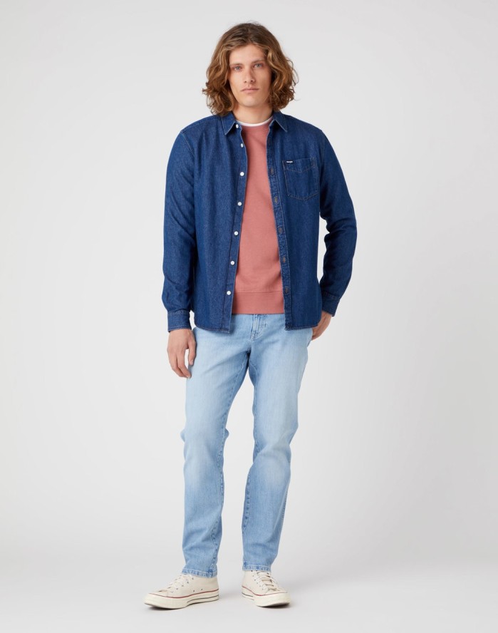 WRANGLER TEXAS TAPER MĘSKIE SPODNIE JEANSOWE LOVESICK W12TY728Q 112319945