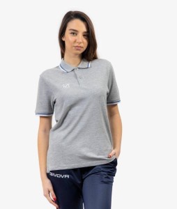 Koszulka polo Givova Gris-biało-szara 2xl