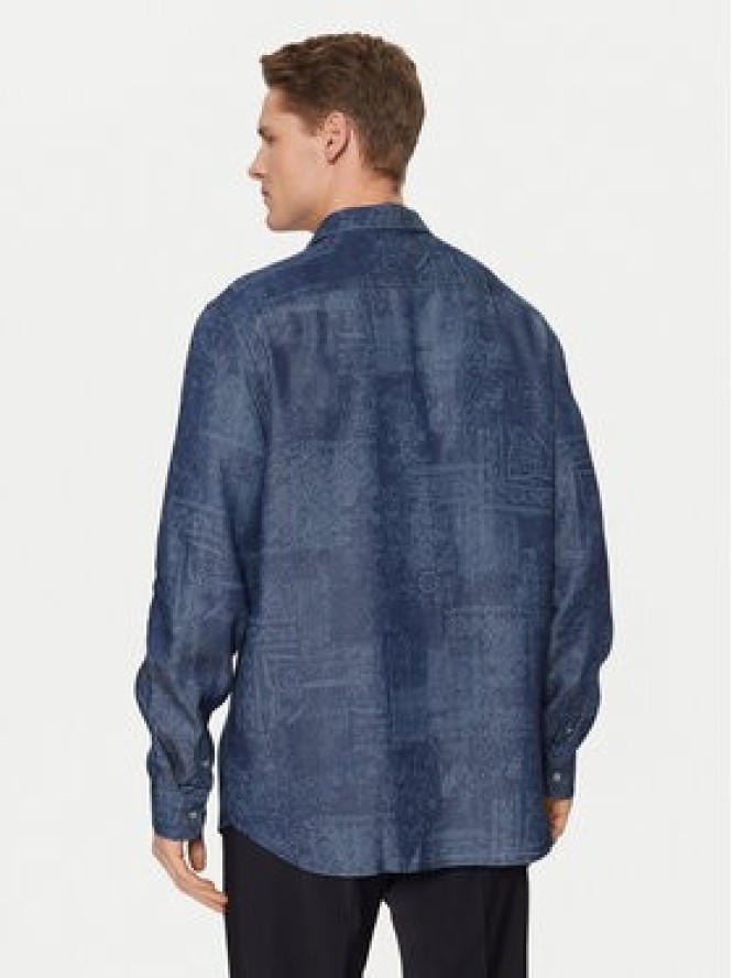 Guess Koszula M5RH22 WFKE0 Granatowy Regular Fit