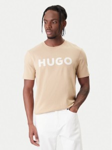 HUGO T-Shirt Dulivio 50467556 Beżowy Regular Fit
