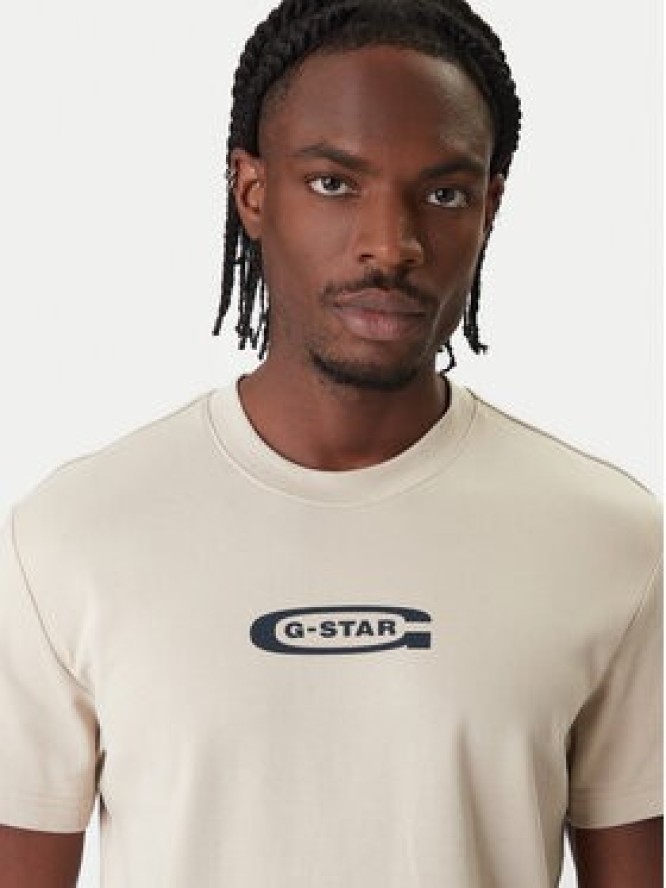 G-Star Raw T-Shirt Old Skool D25967-C812 Beżowy Regular Fit