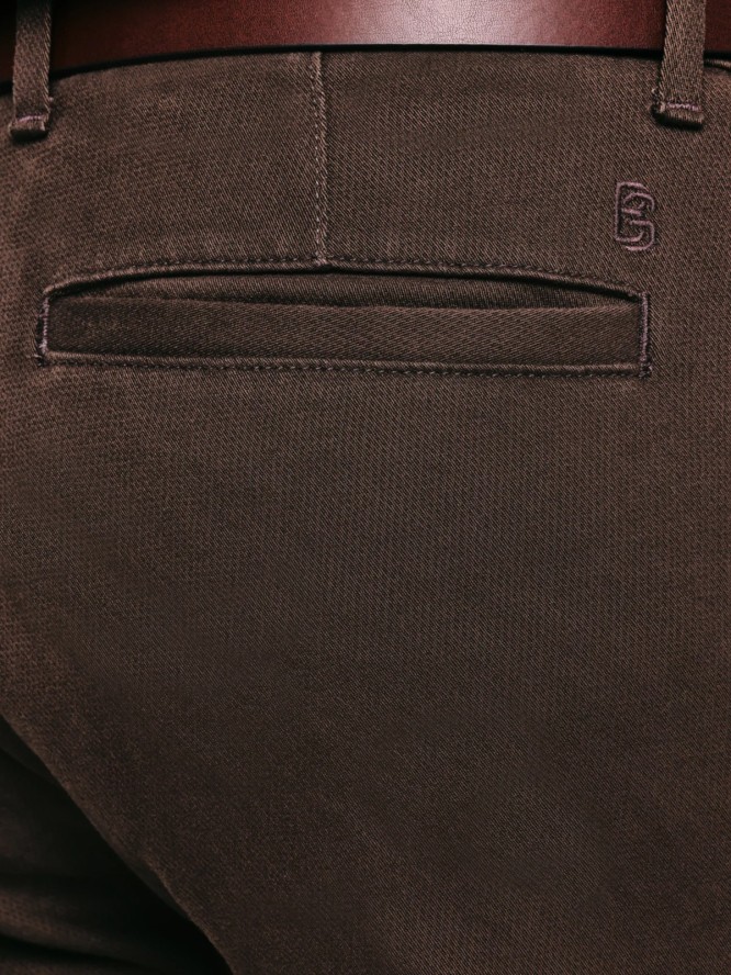 Spodnie męskie chinosy brązowe Erhatin 803