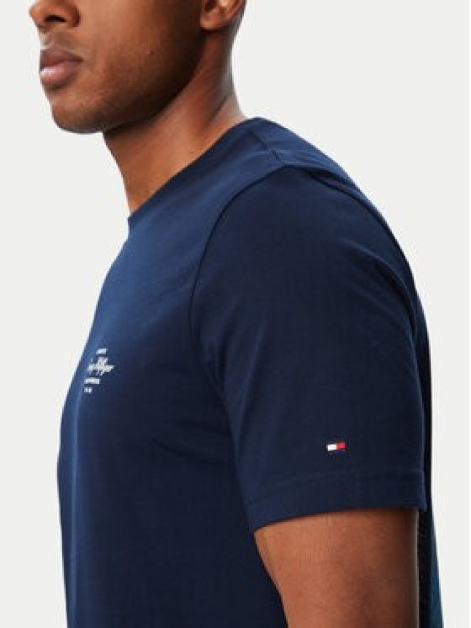 Tommy Hilfiger T-Shirt Nautical MW0MW44258 Granatowy Regular Fit