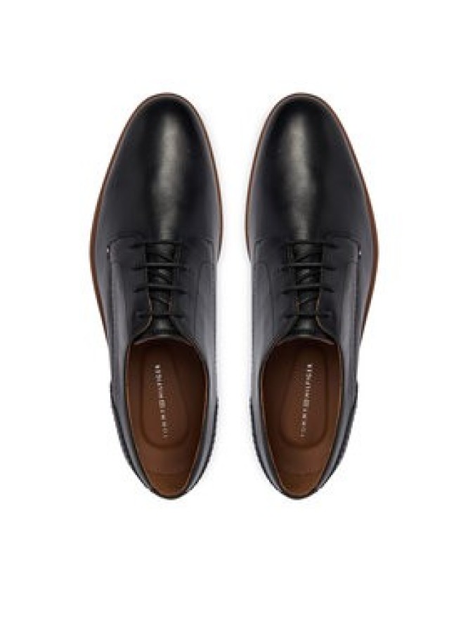 Tommy Hilfiger Półbuty Hilfiger Leather Dress Shoe FM0FM05777 Czarny