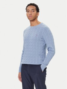 Tommy Hilfiger Sweter MW0MW33132 Błękitny Regular Fit