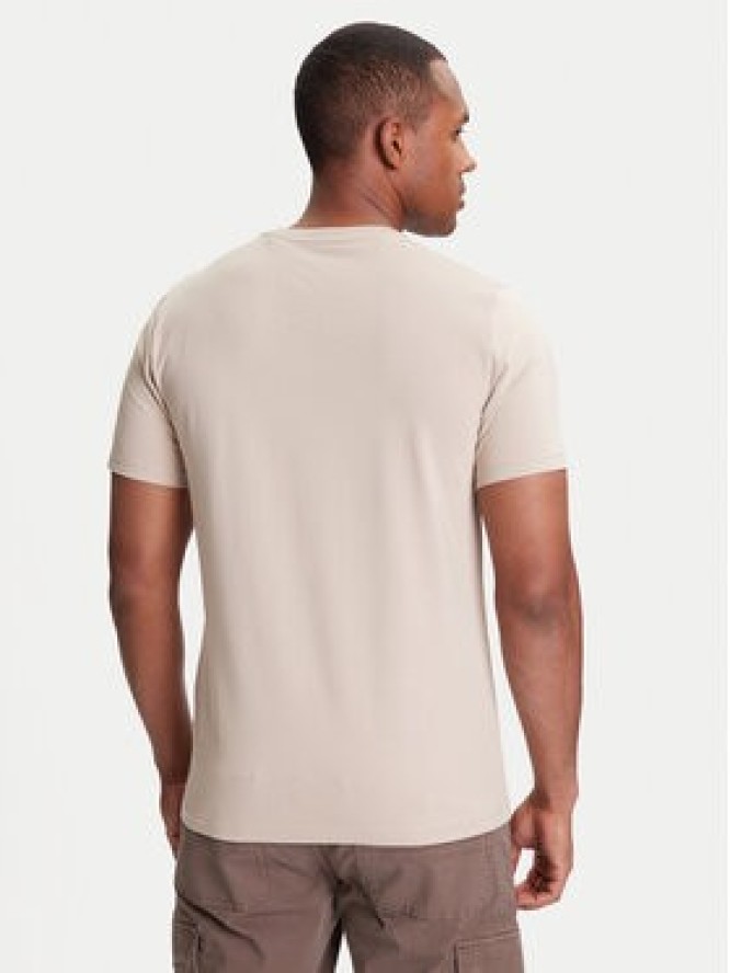 Guess T-Shirt M4GI70 KC9X0 Beżowy Slim Fit
