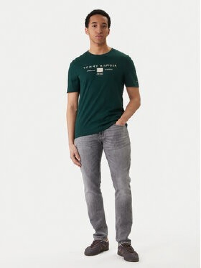 Tommy Hilfiger T-Shirt Brand Love MW0MW42365 Zielony Regular Fit