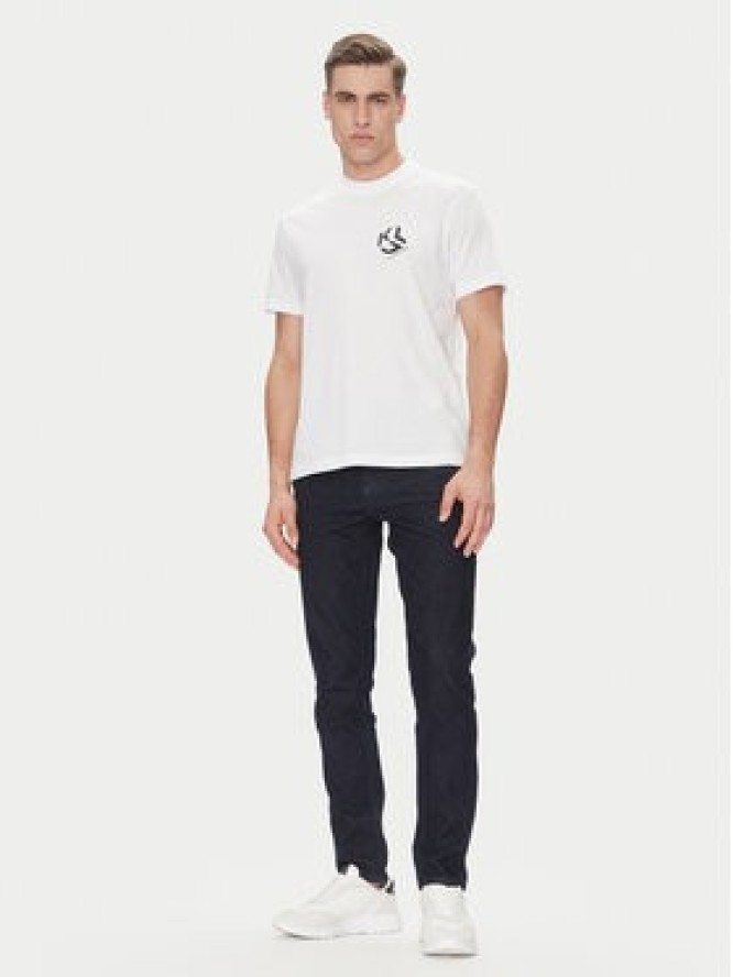 Karl Lagerfeld Jeans T-Shirt A2M17072 Biały Regular Fit