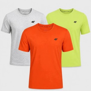 KOMPLET KOSZULEK MĘSKICH 4F ZESTAW 3PAK NA CO DZIEŃ T-SHIRT SPORTOWY