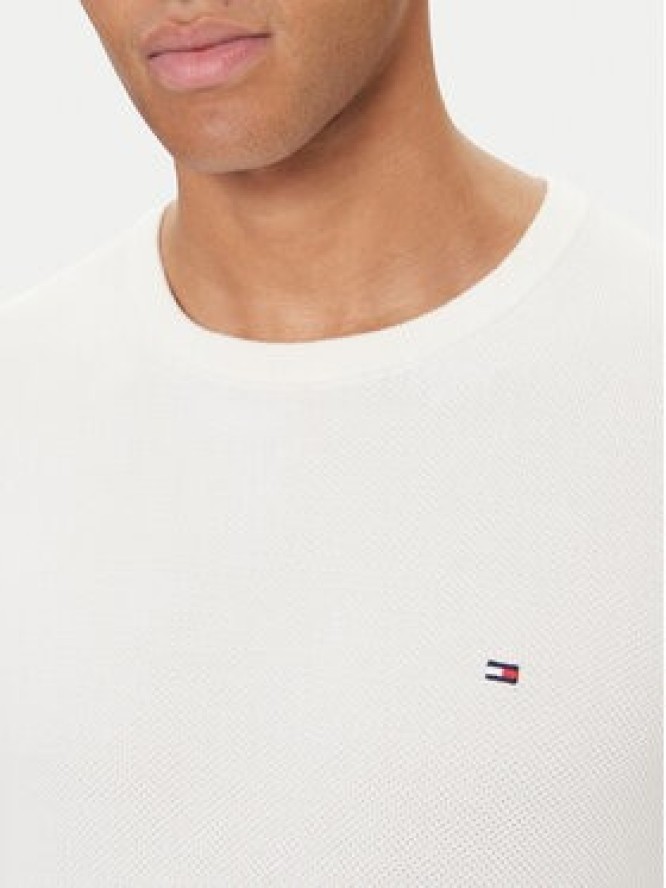 Tommy Hilfiger Sweter Essential MW0MW36347 Écru Regular Fit
