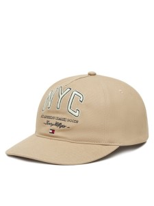 Tommy Hilfiger Czapka z daszkiem Flag Seasonal 5 Panel AM0AM13562 Beżowy