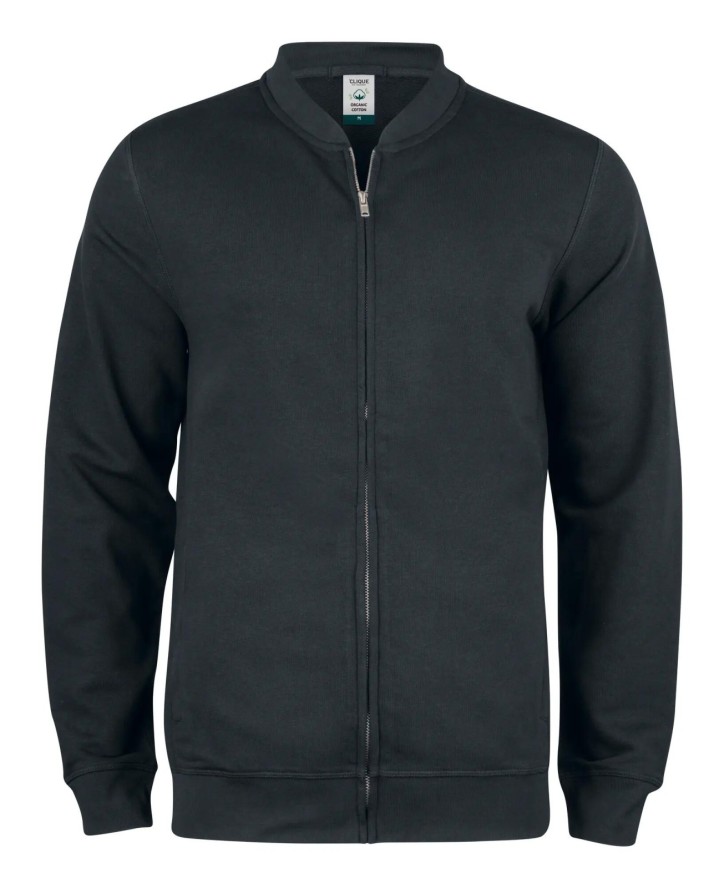 clique Premium OC Cardigan — Kardigan z zamkiem z organicznej bawełny i