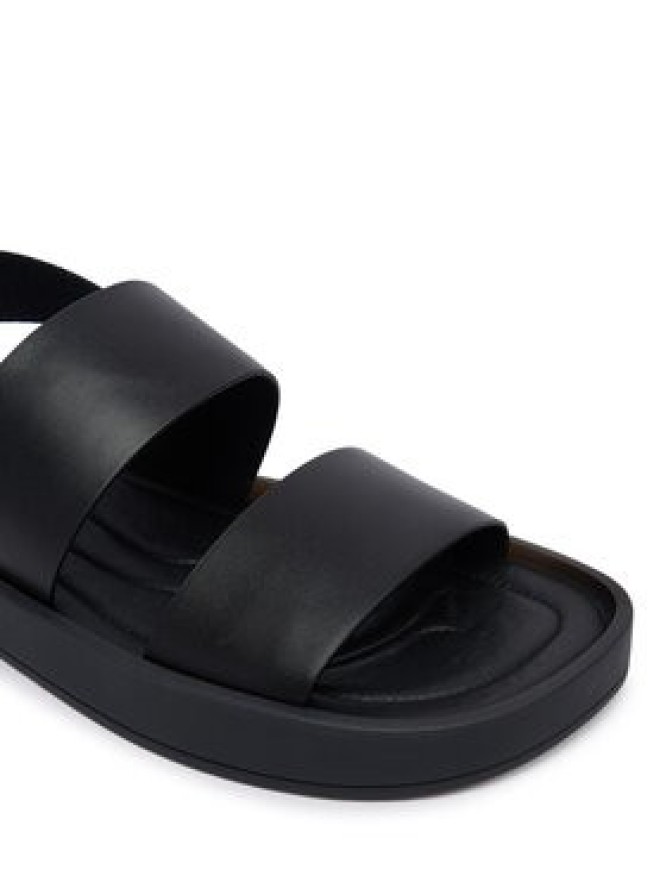 Calvin Klein Sandały Webbing Back Strap HM0HM02095 Czarny