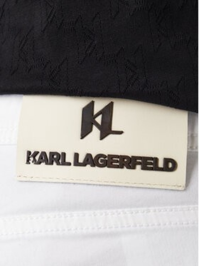 KARL LAGERFELD Jeansy 265501 561805 Biały Slim Fit