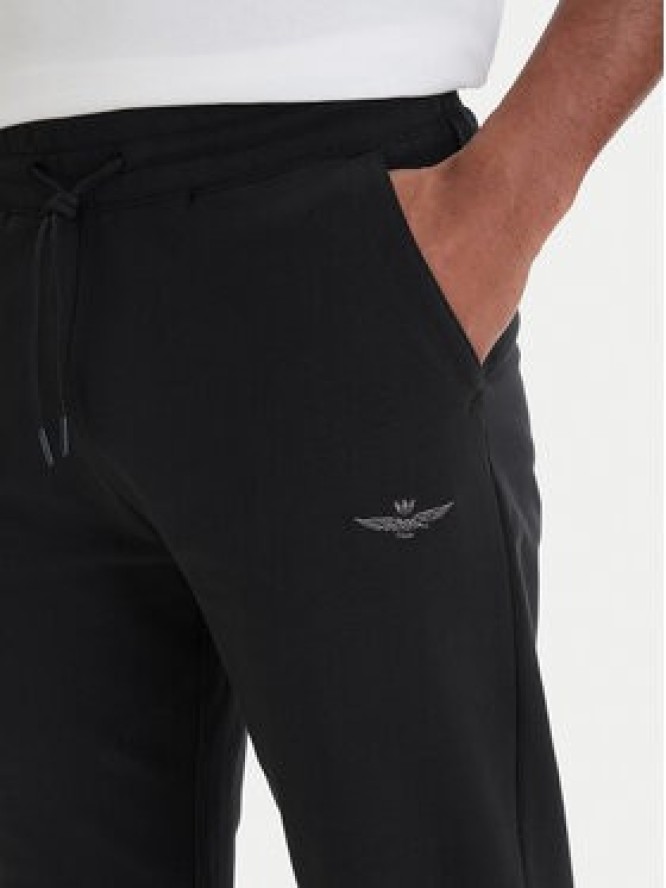 Aeronautica Militare Spodnie dresowe 261PF0872UF00459 Czarny Regular Fit