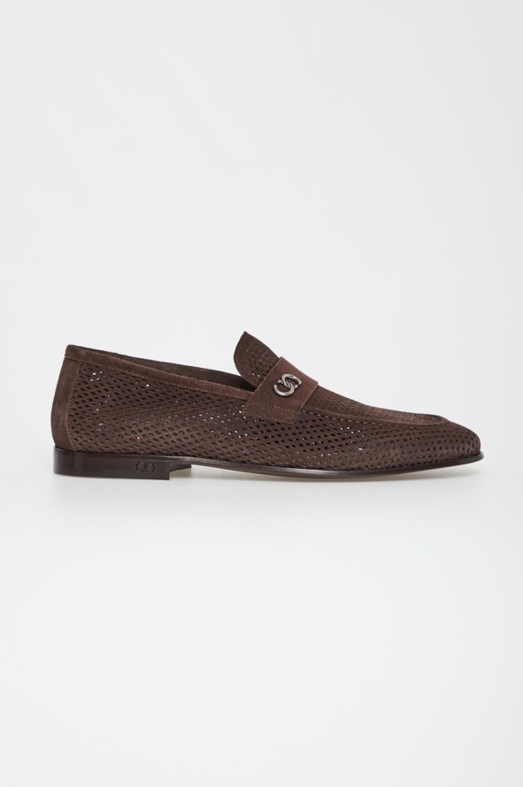 Loafersy męskie zamszowe CESARE CASADEI