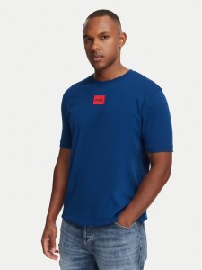 HUGO T-Shirt Diragolino212 50447978 Niebieski Regular Fit