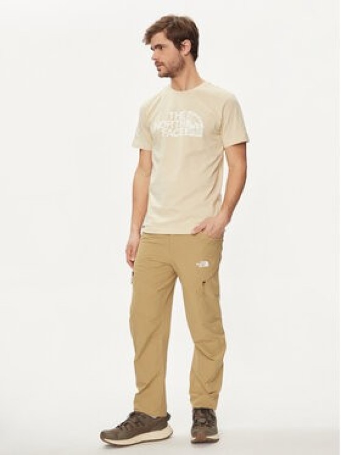 The North Face T-Shirt Woodcut Dome NF0A87NX Beżowy Regular Fit