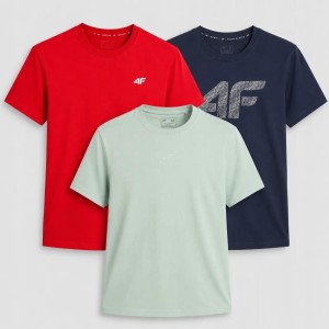 KOMPLET KOSZULEK MĘSKICH 4F T-SHIRT ZESTAW 3PAK