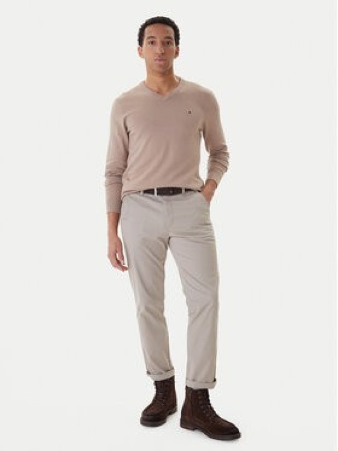 Tommy Hilfiger Sweter Essential MW0MW14745 Beżowy Regular Fit