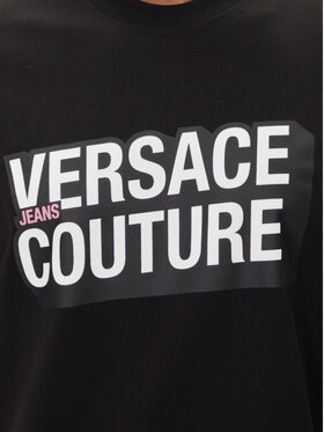 Versace Jeans Couture T-Shirt 79GAHP02 CJ01P Czarny Regular Fit