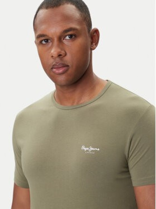 Pepe Jeans T-Shirt Original Basic 3N PM5010133 Khaki Regular Fit
